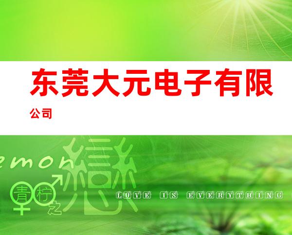 东莞大元电子有限公司