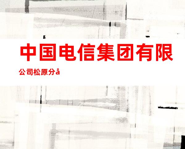 中国电信集团有限公司松原分公司长宁街营业厅