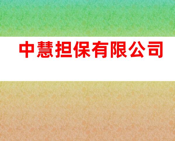 中慧担保有限公司