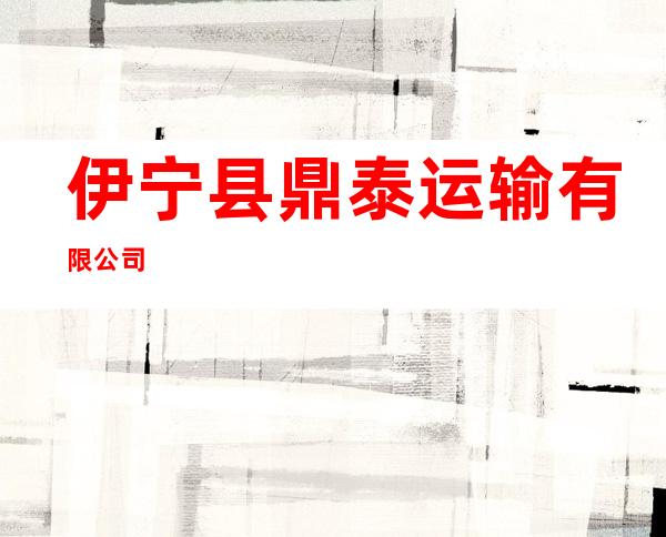 伊宁县鼎泰运输有限公司