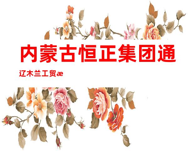 内蒙古恒正集团通辽木兰工贸有限公司