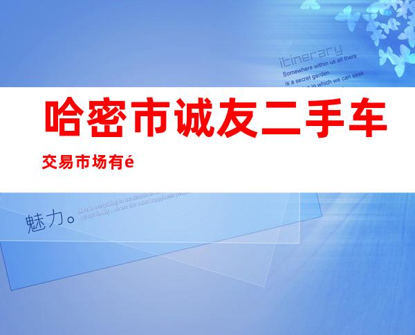 哈密市诚友二手车交易市场有限公司