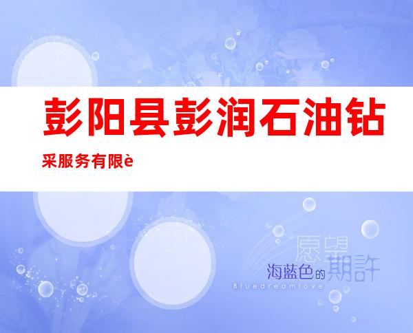 彭阳县彭润石油钻采服务有限责任公司