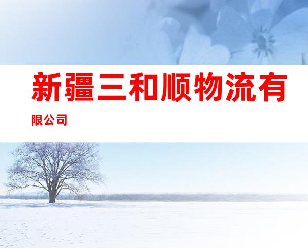 新疆三和顺物流有限公司