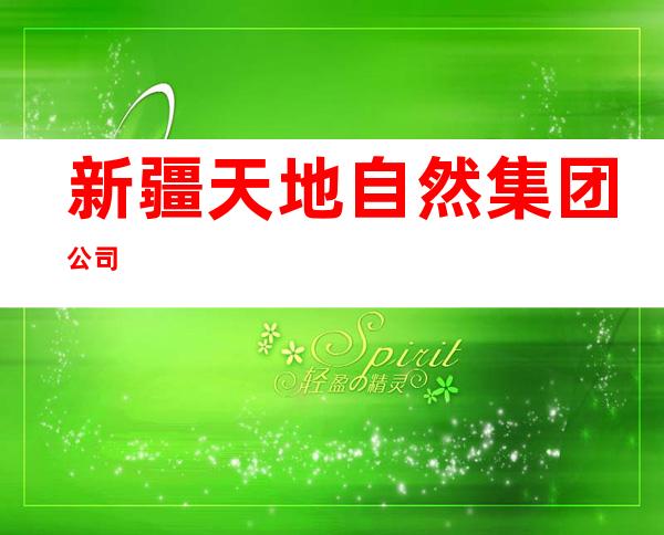 新疆天地自然集团公司