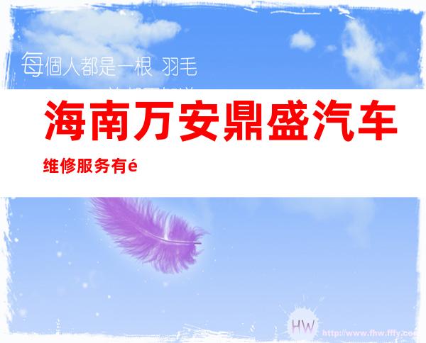 海南万安鼎盛汽车维修服务有限公司