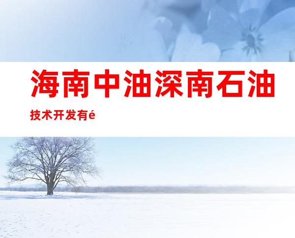 海南中油深南石油技术开发有限公司琼海分公司