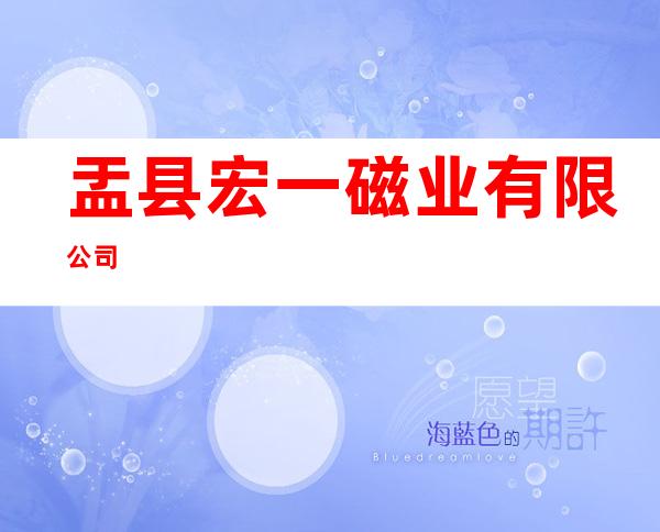 盂县宏一磁业有限公司