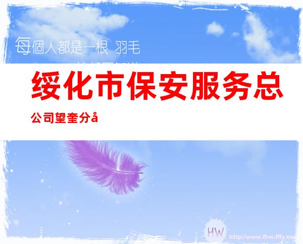 绥化市保安服务总公司望奎分公司