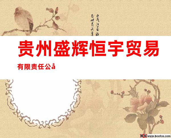贵州盛辉恒宇贸易有限责任公司
