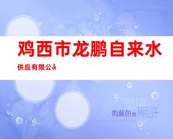 鸡西市龙鹏自来水供应有限公司